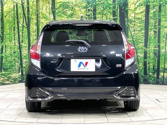 アクア G G’s 純正SDナビ バックカメラ 衝突被害軽減システム 禁煙車 ハーフレザーシート ドラレコ スマートキー LEDヘッド ビルトインETC クルコン オートハイビーム 車線逸脱警報 オートライト(15枚目)