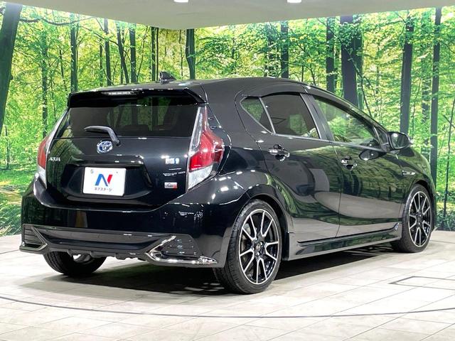 アクア G G’s 純正SDナビ バックカメラ 衝突被害軽減システム 禁煙車 ハーフレザーシート ドラレコ スマートキー LEDヘッド ビルトインETC クルコン オートハイビーム 車線逸脱警報 オートライト(17枚目)