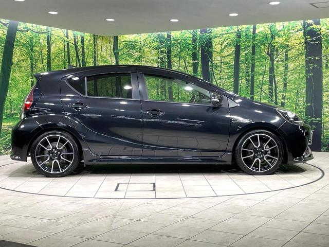 アクア G G’s 純正SDナビ バックカメラ 衝突被害軽減システム 禁煙車 ハーフレザーシート ドラレコ スマートキー LEDヘッド ビルトインETC クルコン オートハイビーム 車線逸脱警報 オートライト(27枚目)