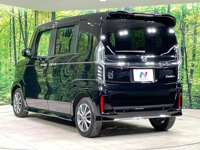 N-BOXカスタム L 禁煙車 純正SDナビ 衝突被害軽減装置 レーダークルコン 電動スライドドア シートヒーター バックカメラ ETC フルセグTV ドラレコ LEDヘッドライト オートマチックハイビーム オートライト(64枚目)