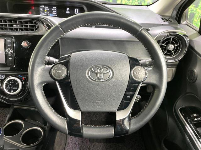 アクア Ｇソフトレザーセレクション　純正ナビ　衝突軽減装置　クルコン　シートヒーター　ＥＴＣ　ドラレコ　ＬＥＤヘッド　オートライト　車線逸脱警報　オートマチックハイビーム　横滑り防止装置　スマートキー　プッシュスタート　オートエアコン（11枚目）