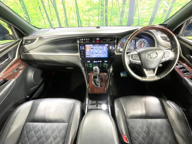 ハリアー プレミアム BIGX9型ナビ バックカメラ 衝突軽減 レーダークルーズ 禁煙車 パワーバックドア 合皮シート パワーシート コーナーセンサー スマートキー LEDヘッド エアロ ETC 純正18インチAW(2枚目)