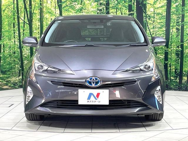 プリウス S ナビ 寒冷地仕様 禁煙車 ドラレコ スマートキー LEDヘッド ETC オートライト オートエアコン Bluetooth再生 CD再生 DVD再生 フルセグ 革巻きステアリング ステアリングスイッチ(14枚目)