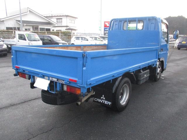 キャンターガッツ 　１．５ｔ積　全低床平ボディ　２８００ディーゼル　エアコン　パワステ　パワーウインドウ　ＤＰＦ無し　メッキバンパー　メッキミラーカバー　色替え（5枚目）