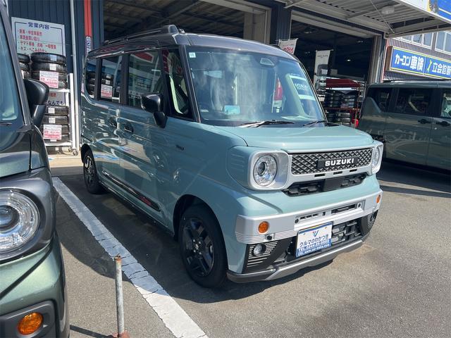 スペーシアギア ハイブリッドＸＺ　／ＤＡＭＤエアロ／２トーン／衝突被害軽減支援ブレーキ／コーナーセンサー／大型カーナビ／両側電動スライドドア／ＬＥＤヘッドライト／フォグランプ／クルーズコントロール／ルーフレール／シートヒーター／（5枚目）