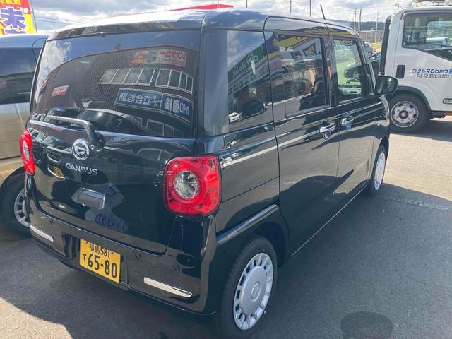 ムーヴキャンバス セオリーＸ　届け出済み未使用車／バックカメラ／両側電動スライドドア／カーナビ／クリアランスソナー／衝突被害軽減システム／スマートキー／アイドリングストップ／（6枚目）