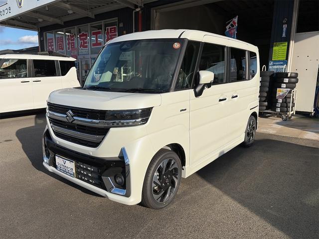 スペーシアカスタム ハイブリッドＸＳターボ　／ターボ／衝突被害軽減支援ブレーキ／ヘッドアップディスプレイ／両側電動スライドドア／大型カーナビ／シートヒーター／ステアリングヒーター／純正アルミホイール／（9枚目）