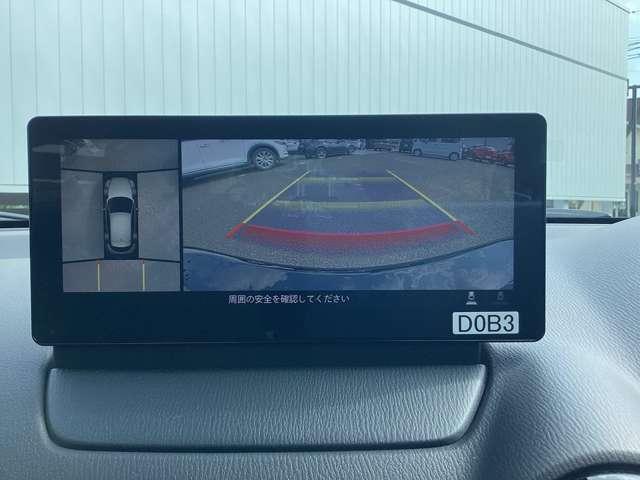 【３６０°ビューモニター】　　とても分かりやすい、クルマの上から見下ろしたような映像で、駐車サポートをしてくれます。