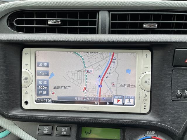 アクア Ｓ　純正ブルートゥース機能付きワンセグナビ　ＥＴＣ　バックカメラ付　プライバシーガラス　修復歴なし　電動格納ミラー　キーレスエントリー　盗難防止システム（10枚目）