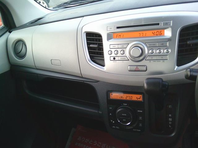 ワゴンR FX キーレス アイドリングストップ エネチャージ シートヒーター ETC オートエアコン 電格ミラー CD 純正バイザー Wエアバック(6枚目)