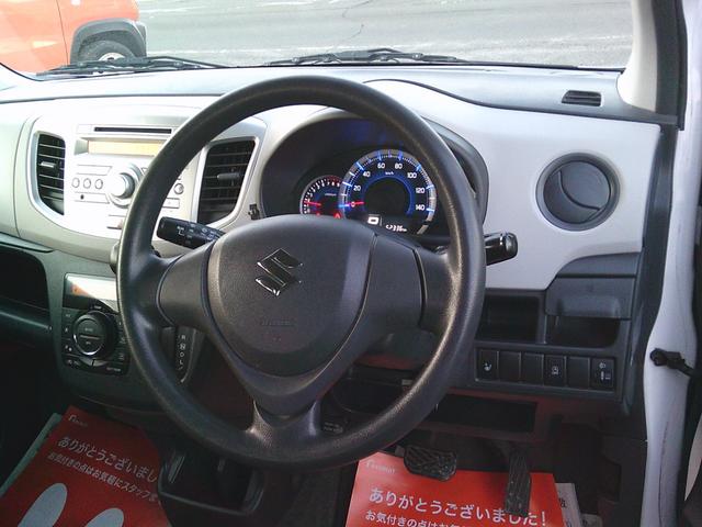 ワゴンR FX キーレス アイドリングストップ エネチャージ シートヒーター ETC オートエアコン 電格ミラー CD 純正バイザー Wエアバック(7枚目)