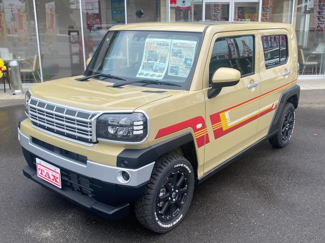タフト Ｘ　ＤＡＭＤ　８０’ｓ　ヴィンテージストライプ仕様車／ダムド／フルセグ８インチＨＤＭＩ対応ナビ／オープンカントリーホワイトレター／衝突被害軽減ブレーキ／ＬＥＤヘッドライト／サイドステッカー／禁煙車（3枚目）