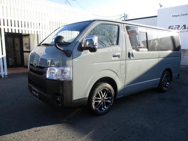 ハイエースバン ロングDX 4WDディーゼルターボ 全塗装済車 オリジナルカスタム仕様 フェイスチェンジ ラプター風塗装 リアヒーター 社外アルミ ホワイトレタータイヤ 社外ナビ バックカメラ ETC ドライブレコーダー(10枚目)