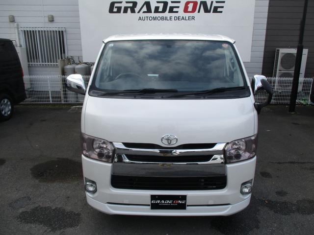 ハイエースバン ロングスーパーＧＬ　４ＷＤディーゼルターボ　ローダウン　プッシュスタート　ＬＥＤヘッドライト　フロントスポイラー　社外アルミ　ホワイトレタータイヤ　ナビ　バックカメラ　ＥＴＣ　ＡＣ１００Ｖコンセント（3枚目）