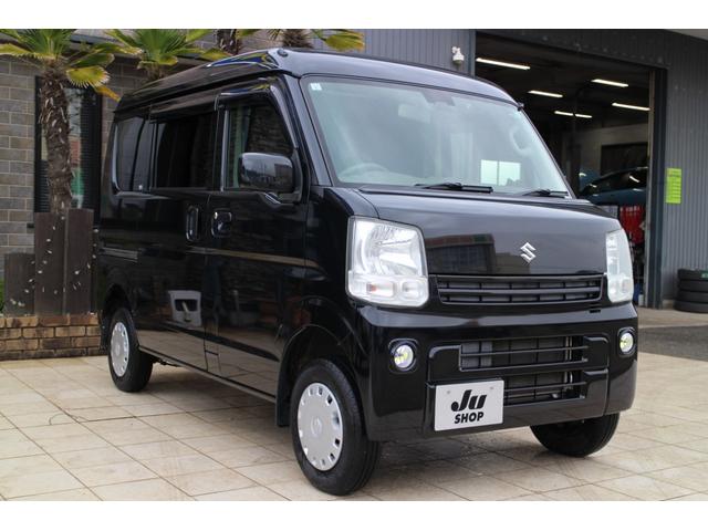 エブリイ ジョイン 4WD レーダーブレーキ 禁煙車 柿本改マフラー クスコLSD リフトアップ シートヒーター付シートカバー リヤスモークフィルム フロントフォグランプ ETC オーバーヘッドシェルフ(3枚目)