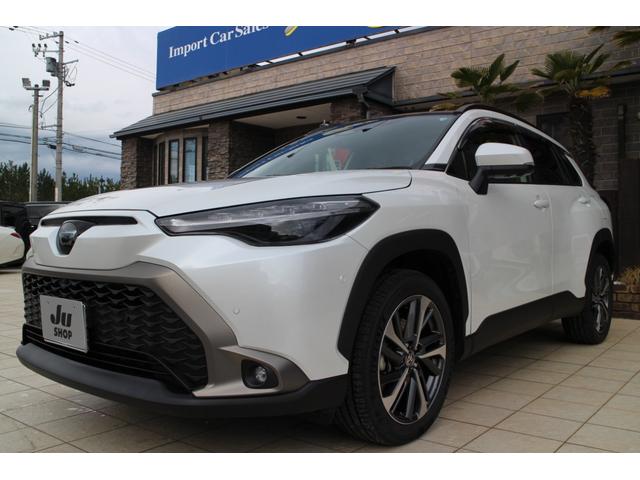 カローラクロス ハイブリッド　Ｚ　ワンオーナー　純正フルセグディスプレイオーディオ　全方位モニター　ＴＶキット　寒冷地仕様　パノラマルーフ　ＢＳＭ＋パーキングサポートブレーキ　置くだけ充電　スペアタイヤ　ＥＴＣ２．０　パワーバックドア（5枚目）