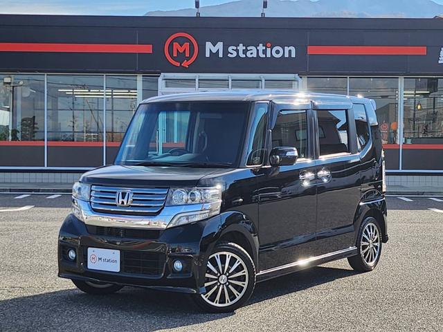 Ｎ－ＢＯＸカスタム Ｇ　ターボＳＳパッケージ　両側電動スライドドア　ターボ　バックカメラ　ＥＴＣ　社外ナビ　フルセグ　アイドリングストップ　横滑り防止装置　クルコン　プッシュスタート　スマートキー　純正アルミ（2枚目）