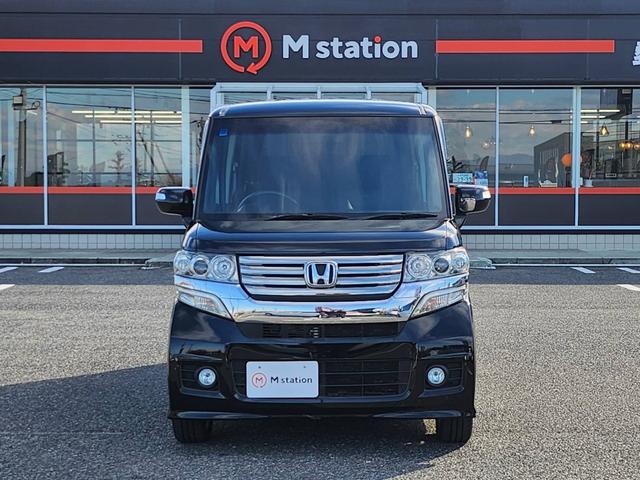 Ｎ－ＢＯＸカスタム Ｇ　ターボＳＳパッケージ　両側電動スライドドア　ターボ　バックカメラ　ＥＴＣ　社外ナビ　フルセグ　アイドリングストップ　横滑り防止装置　クルコン　プッシュスタート　スマートキー　純正アルミ（3枚目）