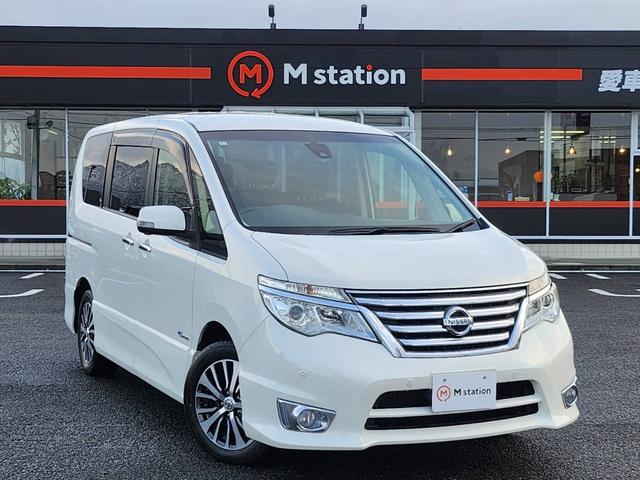 セレナ ハイウェイスター　Ｖセレクション＋セーフティ　ＳＨＶ　セーフティーサポート　エコアイドリング　横滑り防止装置　バックカメラ　両側電動スライドドア　ステアリングリモコン　デジタルインナーミラー　純正ナビ　純正アルミ　ＥＴＣ　前方カメラ　プッシュスタート（4枚目）