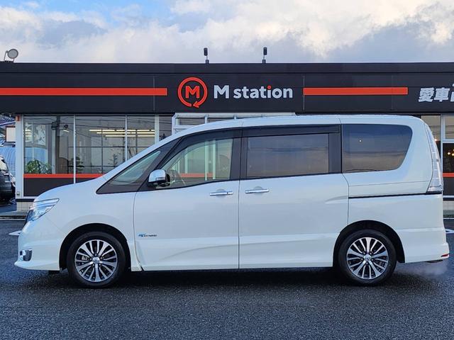 セレナ ハイウェイスター　Ｖセレクション＋セーフティ　ＳＨＶ　セーフティーサポート　エコアイドリング　横滑り防止装置　バックカメラ　両側電動スライドドア　ステアリングリモコン　デジタルインナーミラー　純正ナビ　純正アルミ　ＥＴＣ　前方カメラ　プッシュスタート（5枚目）