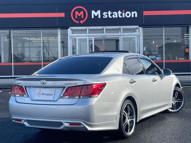 クラウン アスリートS モデリスタエアロ TEIN車高調 WORK19AW サンルーフHDDナビ バックカメラ Bluetooth HIDライト クルーズコントロール ETC Fパワーシート(2枚目)