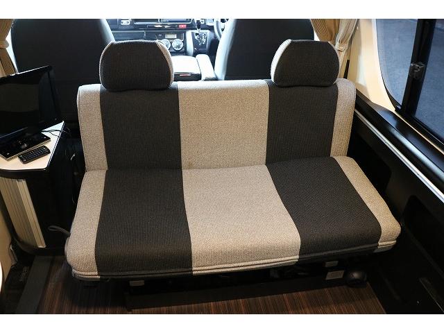 ハイエースバン キャンピングカー バンコン トイファクトリー GT ツインサブバッテリー 走行充電 外部充電 冷蔵庫 シンク 給排水ポリタンク FFヒーター 走行用リアクーラー・ヒーター バックカメラ(32枚目)