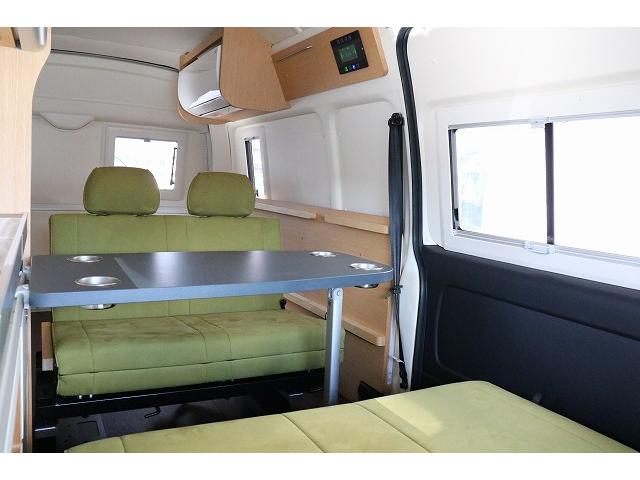 ハイエースバン 　キャンピングカー　バンコン　トイファクトリー　バレイアグランデ　家庭用エアコン　リチウムイオンバッテリー　マックスファン　ソーラーパネル　インバーター　冷蔵庫　ＦＦヒーター　電子レンジ　１９インチＴＶ（21枚目）