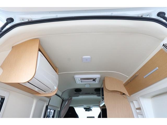 ハイエースバン 　キャンピングカー　バンコン　トイファクトリー　バレイアグランデ　家庭用エアコン　リチウムイオンバッテリー　マックスファン　ソーラーパネル　インバーター　冷蔵庫　ＦＦヒーター　電子レンジ　１９インチＴＶ（35枚目）