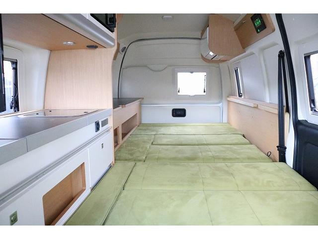 ハイエースバン 　キャンピングカー　バンコン　トイファクトリー　バレイアグランデ　家庭用エアコン　リチウムイオンバッテリー　マックスファン　ソーラーパネル　インバーター　冷蔵庫　ＦＦヒーター　電子レンジ　１９インチＴＶ（40枚目）