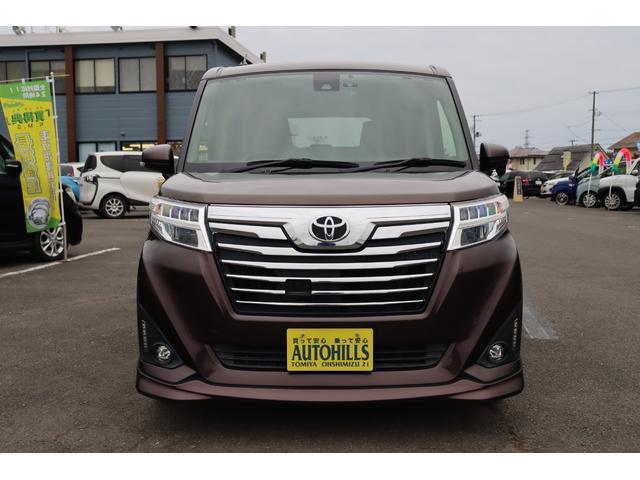 ルーミー カスタムG S 車検整備付 1年保証付 走行距離無制限 4WD スマートキー プッシュスタート アイドリングストップ オートクルーズ ETC LEDライト 両側パワースライドドア フルセグナビ ドラレコ 14アルミ(4枚目)