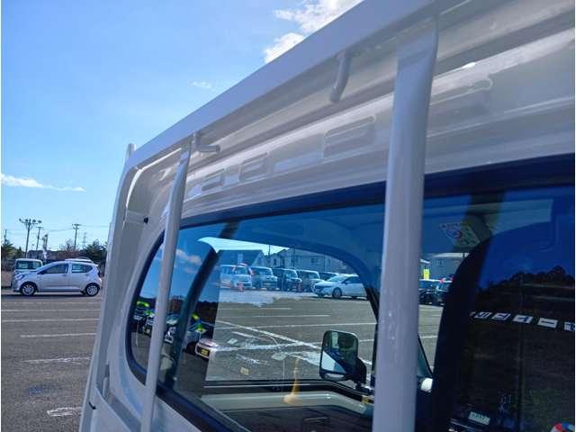 ハイゼットトラック スタンダード　届出済未使用車　スマートアシスト　ＡＭＦＭラジオ　電動式パワーステアリング　マニュアルエアコン　プリントレザーシート　リヤコンビネーションランプ　クリーンエアフィルター　クリアランスソナー（35枚目）