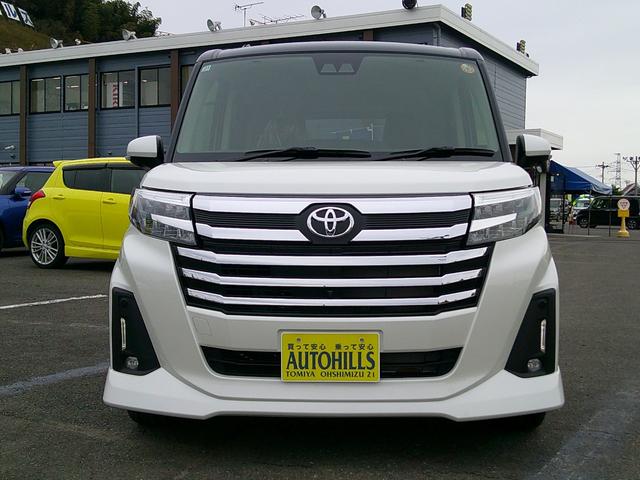 ルーミー カスタムG-T 登録済み未使用車 コンフォートパッケージ 9インチディスプレイオーディオ フルセグTV パノラミックビューパッケージ 両側電動スライドドア LEDヘッドライト 衝突軽減ブレーキ レーンアシスト(4枚目)