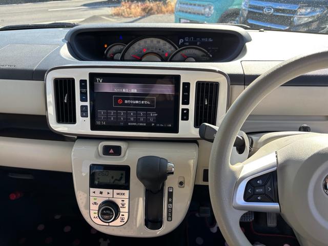 ムーヴキャンバス Ｇメイクアップ　ＳＡＩＩＩ　８インチナビフルセグ　アラウンドビューカメラ　両側パワースライドドア　プッシュスタート　シートカバー　スマアシＩＩＩ　オートエアコン　ベージュツートン（6枚目）