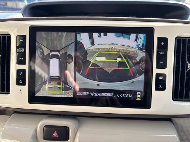 ムーヴキャンバス Ｇメイクアップ　ＳＡＩＩＩ　８インチナビフルセグ　アラウンドビューカメラ　両側パワースライドドア　プッシュスタート　シートカバー　スマアシＩＩＩ　オートエアコン　ベージュツートン（33枚目）