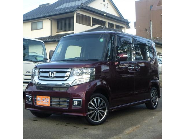 Ｎ－ＢＯＸカスタム Ｇ　ターボＳＳパッケージ　４ＷＤ　ワンオーナー　ＣＴＢＡ　衝突軽減ブレーキ　ＥＧスターター　サイド＆カーテンエアバック　メモリーナビ　フルセグ　ブルートゥース　バックカメラ　クルコン　ハーフレザー　両側パワスラ　ＥＴＣ（3枚目）