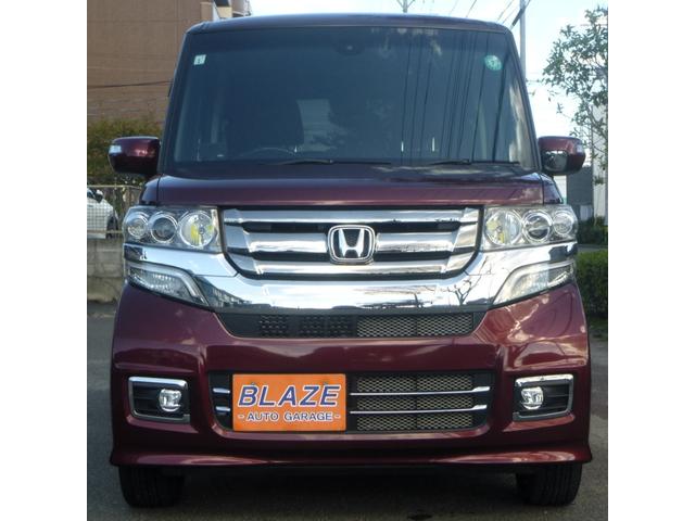 Ｎ－ＢＯＸカスタム Ｇ　ターボＳＳパッケージ　４ＷＤ　ワンオーナー　ＣＴＢＡ　衝突軽減ブレーキ　ＥＧスターター　サイド＆カーテンエアバック　メモリーナビ　フルセグ　ブルートゥース　バックカメラ　クルコン　ハーフレザー　両側パワスラ　ＥＴＣ（5枚目）