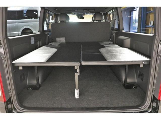 スーパーGL ダークプライムII ブラックマイカ 2800クリーンディーゼル 4WD ブラックマイカ フリップアップベット フレッククスオリジナルカスタムコンプリート 1インチローダウン施工 フルセグナビ ETC(3枚目)