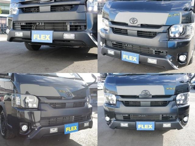 ハイエースバン スーパーGL ダークプライムII フルカスタムオフロードスタイル ユーアイショック&スタビライザー ビックXナビ&フリップダウンモニター シートカバー 片側跳ね上げベットキット 床板パネル 網戸 NT-1アルミ TRタイヤ(9枚目)