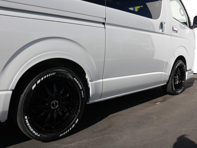 ハイエースバン ロングスーパーGL ダークプライムS 登録済み未使用車ダークプライムS ビックX11インチデカナビ ETC 両側パワースライドドア ベットキット デルフ06アルミホイル18インチ パラダタイヤ オメガLEDテール(53枚目)