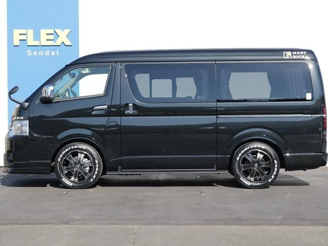 ハイエースワゴン GL MOBY DICKシリーズ【ORCA】 7人乗り リクライニングマット 8ナンバーキャンピングカー FFヒーター 40リットル冷蔵庫 12リットル排水.給水タンク 伸縮式シャワーヘッド付きシンク(5枚目)