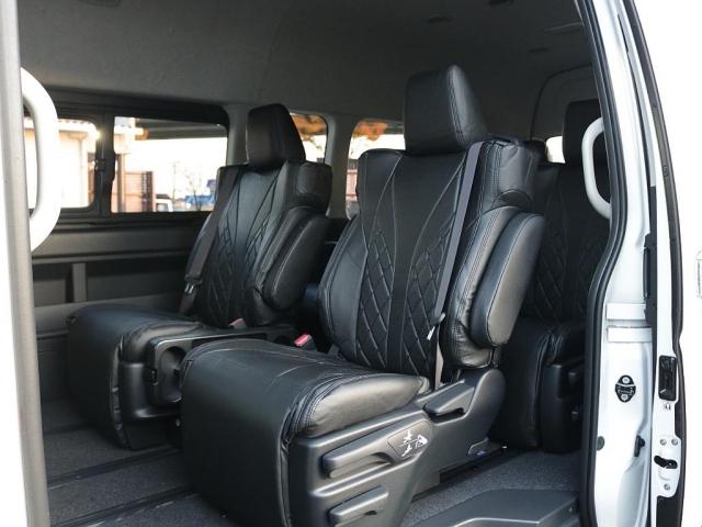 ハイエースワゴン グランドキャビン　ファインテックツアラー　キャプテンシート４脚×ロングスライドレール　ビックＸ１１インチナビ＆フリップダウンモニター　寒冷地仕様　ティーフォーススポイラー　オーバーフェンダー　ＬＥＤテールランプ　アルミホイル（12枚目）