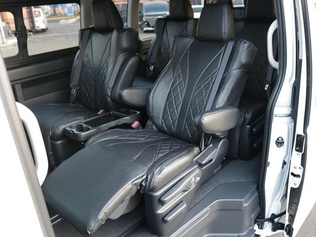 ハイエースワゴン グランドキャビン　ファインテックツアラー　キャプテンシート４脚×ロングスライドレール　ビックＸ１１インチナビ＆フリップダウンモニター　寒冷地仕様　ティーフォーススポイラー　オーバーフェンダー　ＬＥＤテールランプ　アルミホイル（14枚目）
