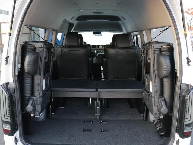 ハイエースワゴン グランドキャビン　ファインテックツアラー　キャプテンシート４脚×ロングスライドレール　ビックＸ１１インチナビ＆フリップダウンモニター　寒冷地仕様　ティーフォーススポイラー　オーバーフェンダー　ＬＥＤテールランプ　アルミホイル（16枚目）