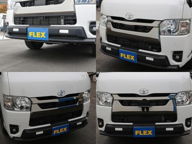 社外デイライト付きフロントスポイラー装着済み！！エンジン始動と同時にかっこよく点灯します♪