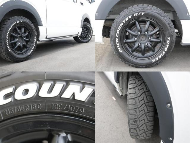 ファブレスヴァローネ　１６インチＡＷ＆オープンカントリーＲＴタイヤ装着済み！！外装カスタムとの相性ばっちりでさらにかっこよくなっております♪