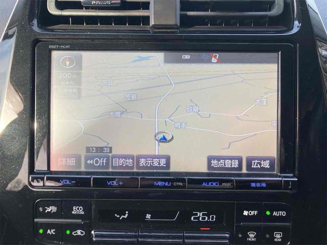 プリウス Ｓ　ＥＴＣ　ナビ　ＴＶ　アルミホイール　オートライト　ＬＥＤヘッドランプ　ＣＶＴ　スマートキー　電動格納ミラー　盗難防止システム　ＣＤ　Ｂｌｕｅｔｏｏｔｈ　衝突安全ボディ　ＡＢＳ　ＥＳＣ　エアコン（3枚目）