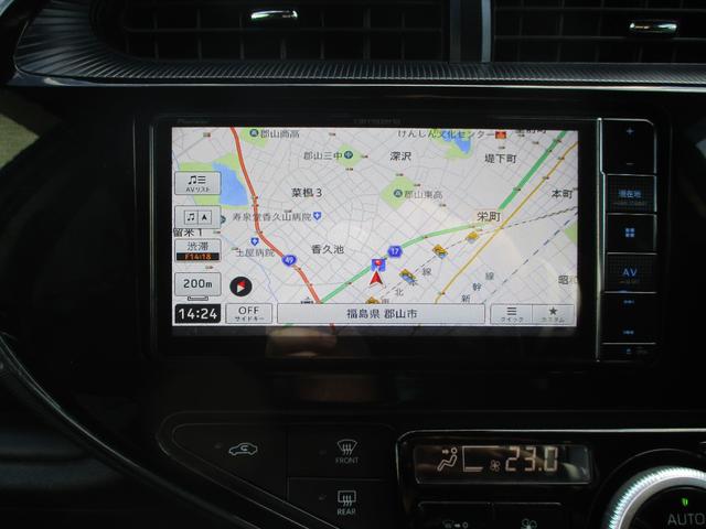 アクア S トヨタセーフティーセンス スマートキー&プッシュスタート 社外ナビ フルセグTV バックモニター DVDビデオ再生&Bluetoothオーディオ 純正ドライブレコーダー ETC(6枚目)