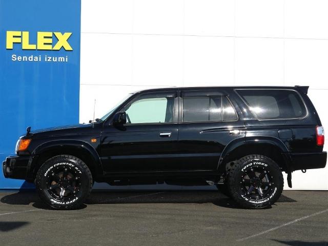 ハイラックスサーフ ＳＳＲ－Ｖ　ブラックナビゲーター　後期最終型　ノーマル車高　サイドステップレス　ＴＯＹＯＴＡ横文字グリル　リヤエンブレムマットブラック塗装　ＭＫＷ１７インチＡＷ　ＴＯＹＯオープンカントリータイヤ　イクリプス７インチナビ（18枚目）