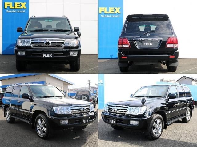 ランドクルーザー１００ ＶＸリミテッド　ブラックカラー全塗装済み　マルチレスナビ　社外ウッドステアリング　シグナス純正１８インチＡＷ　グッドイヤー２７５タイヤ　社外ヘッドライト　社外フォグランプ　社外メッキグリル　社外テールランプ（15枚目）