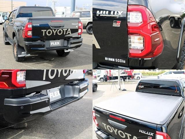 ハイラックス Ｚ　ＧＲスポーツ　フロント２インチリフトアップ　ソフトトノカバー　ベッドライナー　ＧＲマッドフラップ　ＧＲフロアマット　ＴＯＹＯＴＡデカール　サイドバイザー　ＲＡＹＳ１７ＡＷ　ＹＯＫＯＨＡＭＡジオランダー２７５ＭＴ（13枚目）